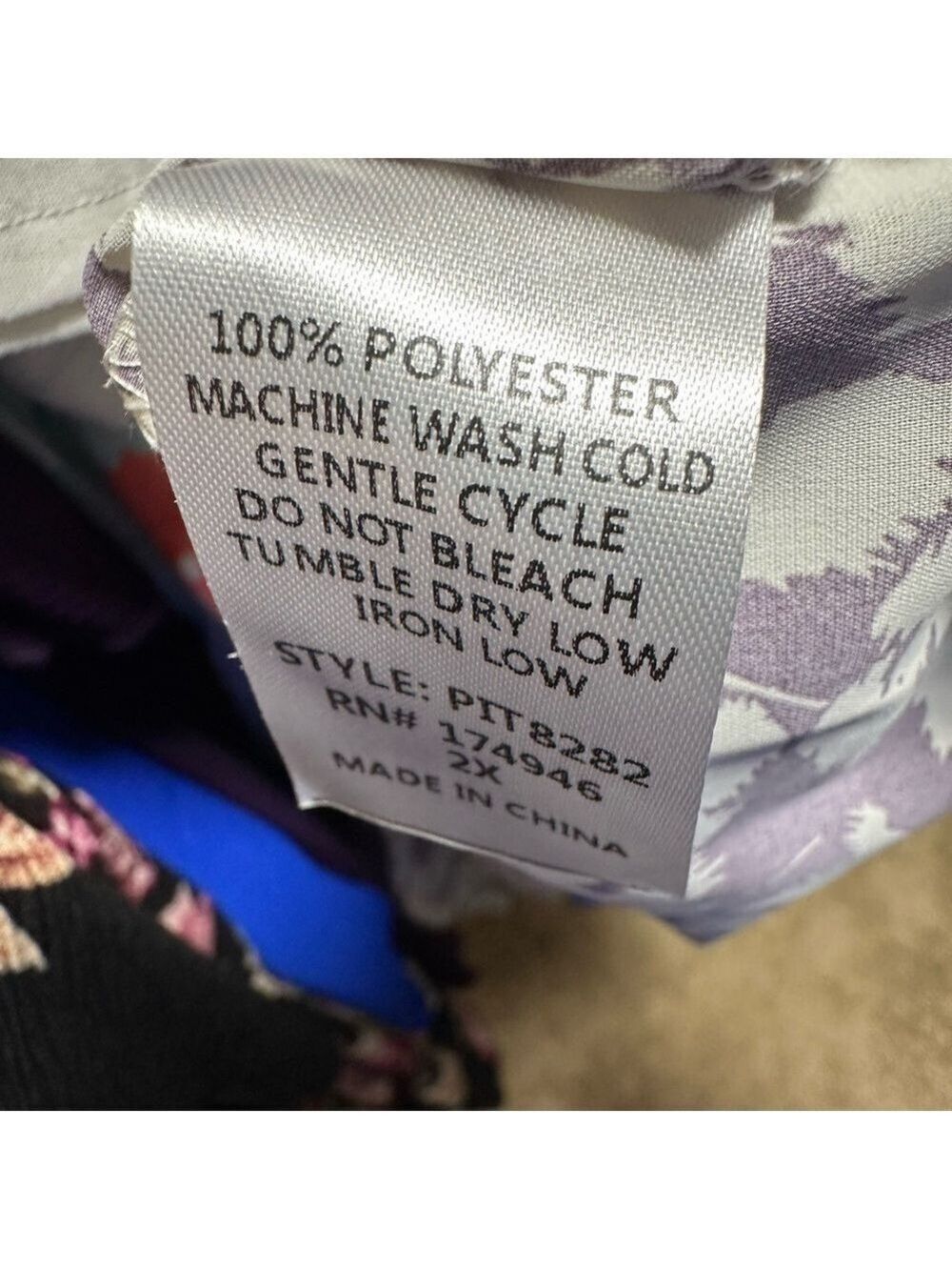Chic Soul Blouse Lavender White Size 1X NWOT - Picture 5 of 5